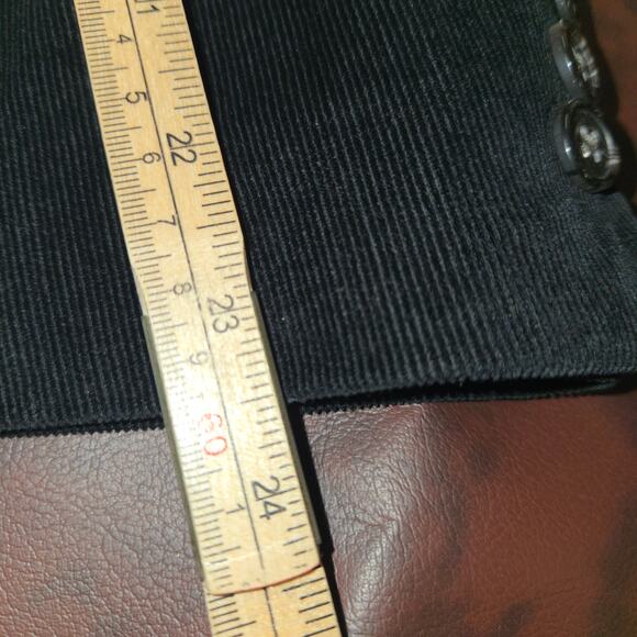 Lauren Ralph Lauren Black Corduroy Blazer 44R Suede Elbow Patches Duck Lining - Picture 11 of 15